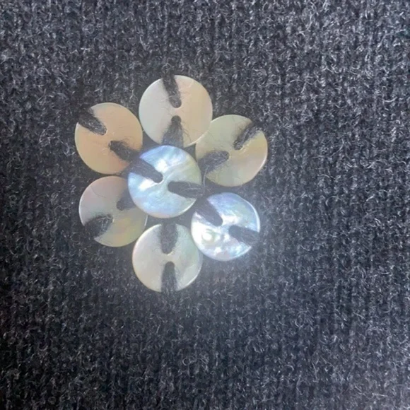 VINTAGE Lamb’s Wool Cardigan Open Front Jacket w Button Accents SUSAN MARTIN Sm - Picture 5 of 9